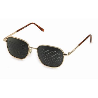 Rasterbrille 420-EGB, goldener Metallrahmen - bifocaler Raster