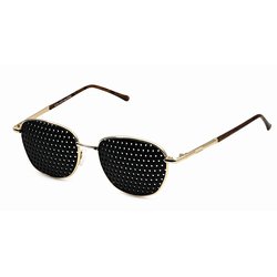 Rasterbrille 420-EGG, goldener Metallrahmen -...