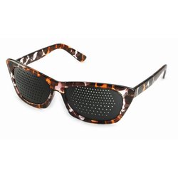 Pinhole glasses 415-FMB, bifocal pattern, brown marbled