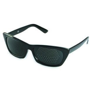 Pinhole glasses 415-FSB, bifocal pattern, black