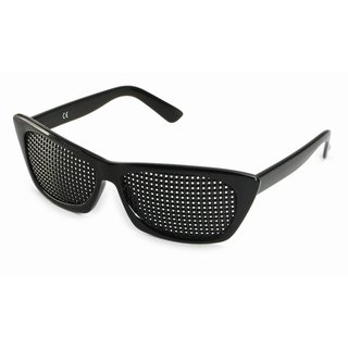 Pinhole glasses 415-FSP, quadratic pattern, black