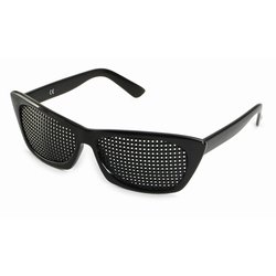 Rasterbrille 415-FSP, schwarzer Rahmen - quadratischer...