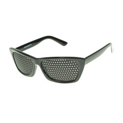 Pinhole glasses 415-FSG, covered all over, black