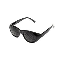 Pinhole glasses 415-JGB, bifocal pattern, black