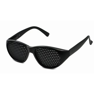 Pinhole glasses 415-JGG, covered all over, black