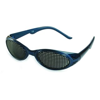 Pinhole glasses 415-KBP, quadratic pattern, blue