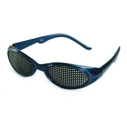 Pinhole glasses 415-KBP, quadratic pattern, blue