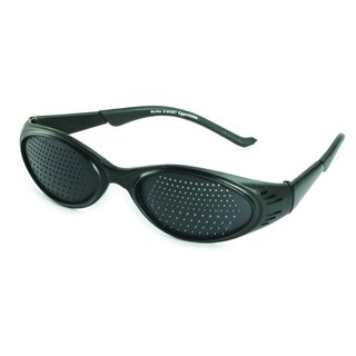 Pinhole glasses 415-KSB, bifocal pattern, black