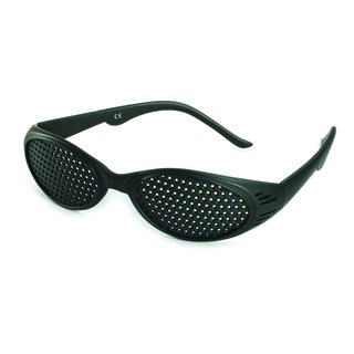 Pinhole glasses 415-KSG, covered all over, black