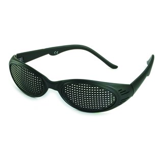 Pinhole glasses 415-KSP, quadratic pattern, black