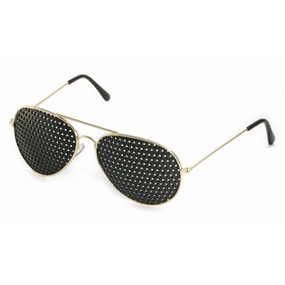 Rasterbrille 420-PG, goldener Metallrahmen