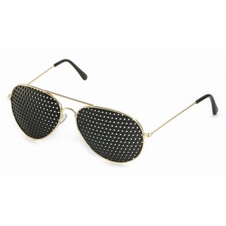 Rasterbrille 420-PGG, goldener Metallrahmen - ganzflchiger Raster