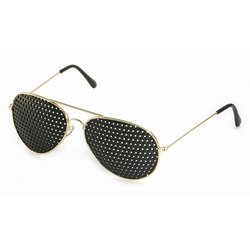 Rasterbrille 420-PGG, goldener Metallrahmen -...