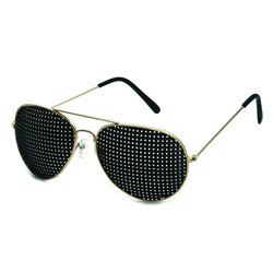 Metal pinhole glasses 420-PGP, quadratic pattern