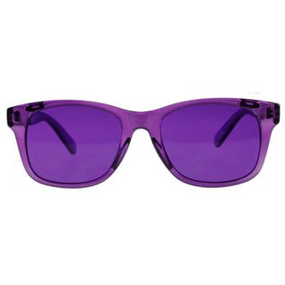 Farbtherapiebrille CLASSIC klassisches Design mit Brillenauflagefunktion in Violett