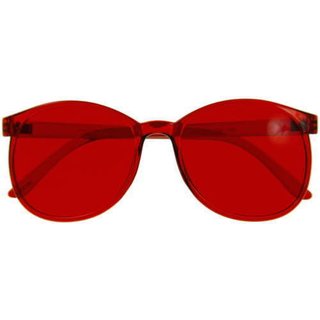 Color therapy glasses Round - red