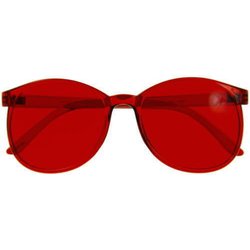 Farbtherapiebrille ROUND - modernes rundes Design in Rot