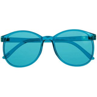 Farbtherapiebrille ROUND -  modernes rundes Design in Trkis