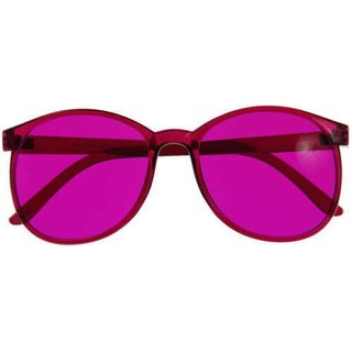 Color therapy glasses Round - magenta