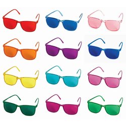 Color therapy glasses set Elegant with several glasses