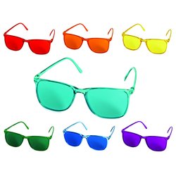 Color therapy glasses set Elegant - 7 glasses