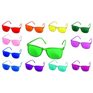 Color therapy glasses set Elegant - 12 glasses