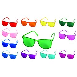 Color therapy glasses set Elegant - 12 glasses