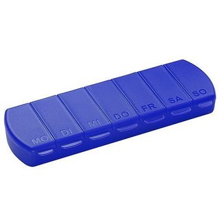 pill box Seven Days with 7 compartments - blue