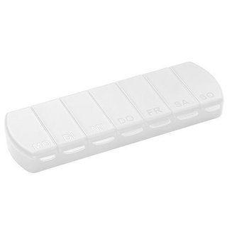 pill box Seven Days with 7 compartments - white