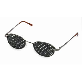 Metal pinhole glasses 420-GAG,  covered all over, anthracite grey