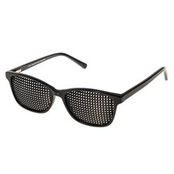 Acetate pinhole glasses 425-ACP, black, quadratic pattern