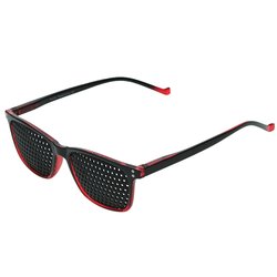 Rasterbrille 415-ASRB - schwarz roter Rahmen - bifocales...