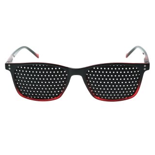 415-ASRG Pinhole Glasses - Black and Red Frame - Normal Grid