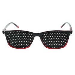 Rasterbrille 415-ASRG - schwarz roter Rahmen - normales...