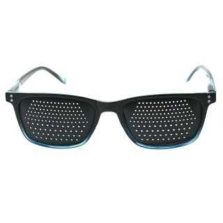 415-ASBB Pinhole Glasses - Black and Blue Frame - Bifocal Grid