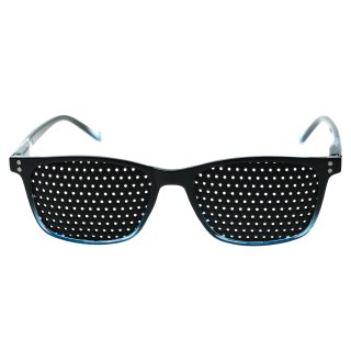 415-ASBG Pinhole Glasses - Black and Blue Frame - normal Grid