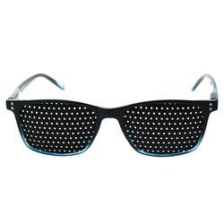 Rasterbrille 415-ASBG - schwarz blauer Rahmen -  normales...