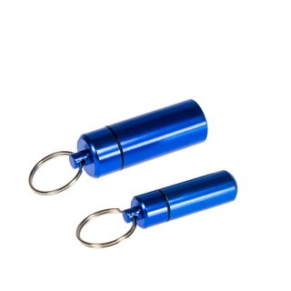 Pill Box Aluminium waterproof with key ring - different sizes