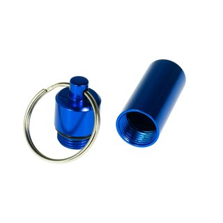 Pill Box Aluminium waterproof with key ring -  XS